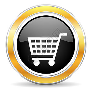 手动图标零售支付商业圆圈插图购物车按钮购物电子商务黑色图片