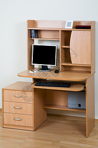 计算机监视器房间键盘书柜木头经理书架老鼠办公室光盘家具图片