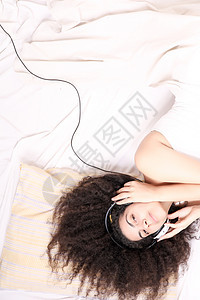 睡觉时间音乐卷曲喜悦闲暇青少年卧室金属女性娱乐女士女孩图片