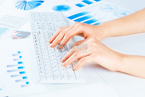 妇女指纹硬件工人电子产品女性办公室技术手臂笔记本工作键盘图片