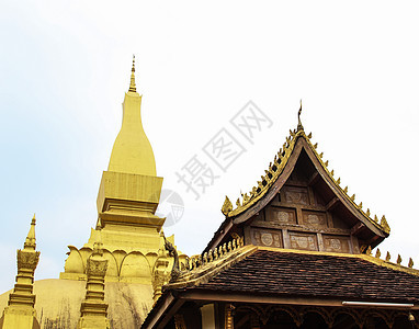 那个卢昂的瓦特拉艺术寺庙纪念碑宗教旅行建筑佛教徒文化万象蓝色图片