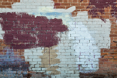 油漆砖墙纹理背景图片
