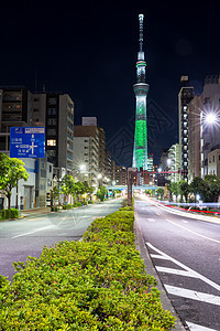 东京天树晴空塔景观天际商业天空墨田城市旅行建筑物图片