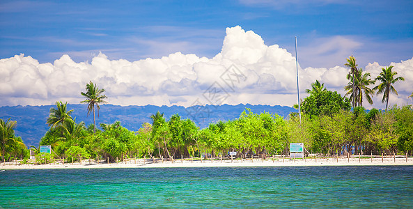 菲律宾的热带完美岛 热带完美岛旅游异国蓝色沙漠海浪海滩地平线情调闲暇天堂图片