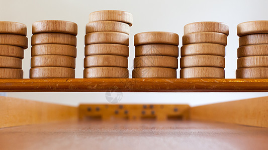 典型的杜奇木木板游戏  Sjoelen文化运动高度追求木头沙狐家庭闲暇游戏生活图片