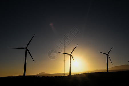 Power 发电厂 可再生能源光伏电气发电机太阳日落植物天空生态环境涡轮图片