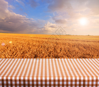 空表格小麦合成乡村羊毛展示国家花园日落桌子辉光图片