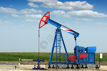 石油石化油田上的石油工业油泵背景