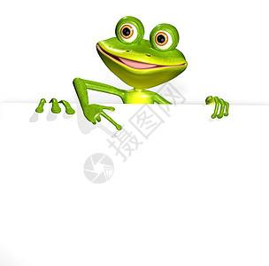 青蛙和白色背景红色壁虎眼睛海卫绿色好奇心兴趣海报舌头插图图片