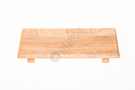白色背景上的剪切板棕色用具黄油厨房木头骰子小路餐厅山毛榉材料图片