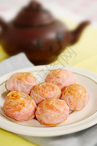 中国糕饼或月饼小吃庆典点心文化面粉季节蛋糕美食节日食物图片