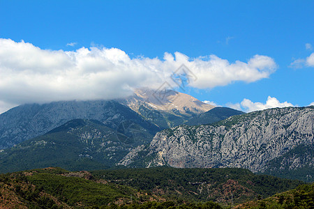 土耳其山上植被茂密的土耳其山脉图片