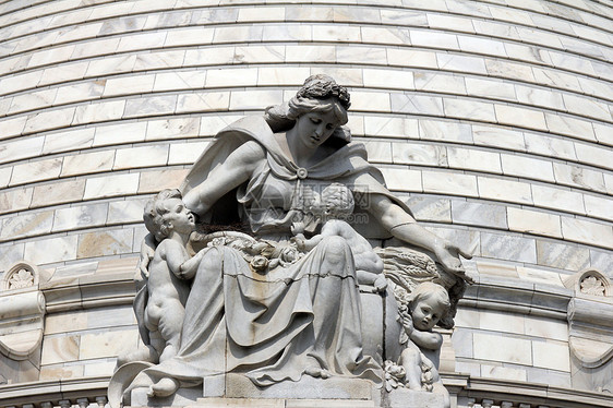 母亲 维多利亚纪念堂圆顶上的雕像 加尔各答女王石头母性建筑学地标历史历史性大事雕刻机构图片