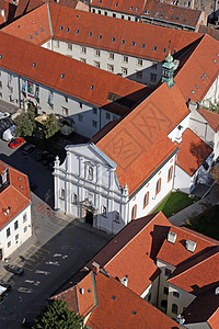 克罗地亚萨格勒布亚历山德里亚圣凯瑟琳教堂建筑教会文化首都街道建筑学全景天线地标宗教图片