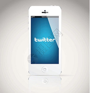 Iphone 5设备 显示Twitter标识图片