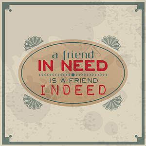 有需要的朋友 确实是一个朋友标签书法字体错误动机友谊合伙生活插图海报图片