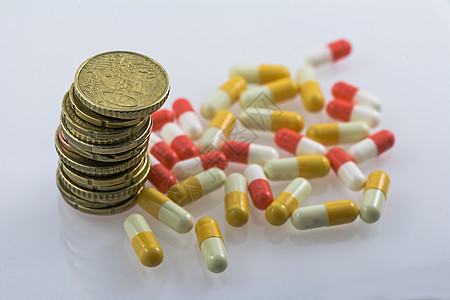 卫生共同支付 金钱和药品概念交换金融联盟经济财富团体商业图片