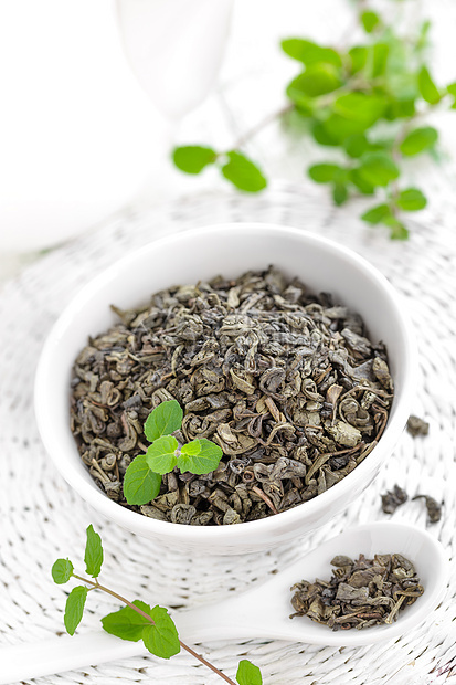 含薄荷茶的茶香气枝条刺激兴奋剂植物芳香饮料薄荷时间草本植物图片