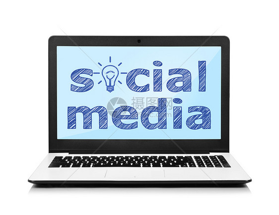 社交媒体屏幕技术商业解决方案展示电脑网络互联网键盘监视器图片