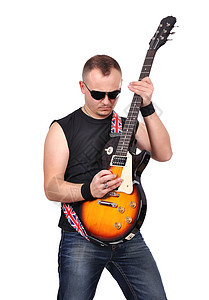 摇滚音乐家摇杆歌手重金属娱乐眼镜岩石男人细绳展示摇滚乐图片