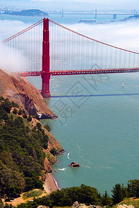 金门大桥绳索运输国际建筑目的地地标摄影海洋风景旅游图片