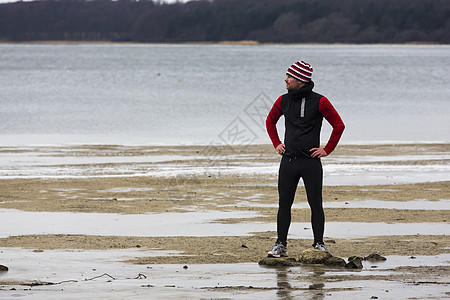 慢跑红色训练活动福利年轻人美容跑步海洋生活方式男性图片
