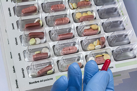 配药丸组织者盒子保险箱药片副作用剂量药物药疗组织静物药理图片