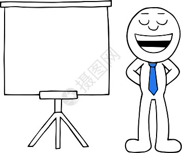 与白板的商务人士套装笔记男人插图木板卡通片人士吉祥物控制板领带图片