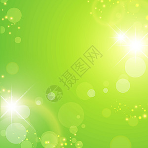 绿色抽象背景辉光星星背景图片