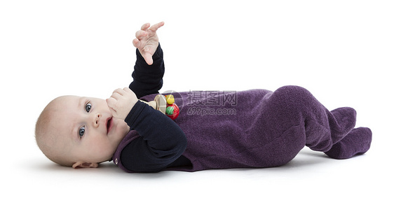 白色背景中孤立的游戏玩耍工具紫色婴儿玩具玩物木头哺乳期儿童木材薰衣草图片
