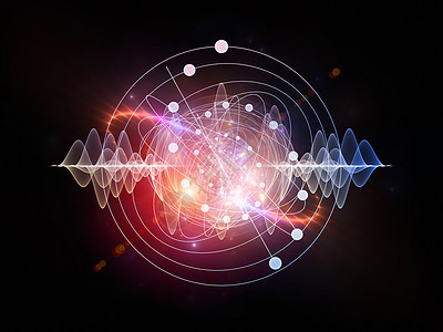 原子技术电子设计几何学量子元素运动推介会科学图片