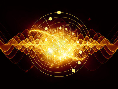 原子几何学理论正弦波插图海浪粒子电子量子旋转运动图片