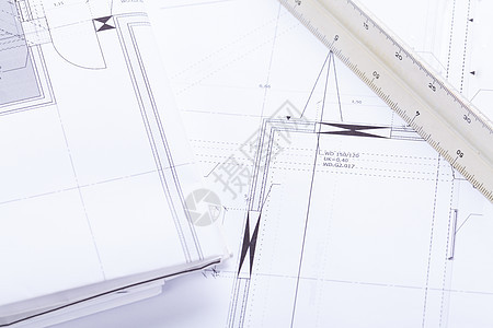 建筑设计蓝图图设备     工作场所乐器设计师建造工作草稿打印技术建筑师铅笔文档图片