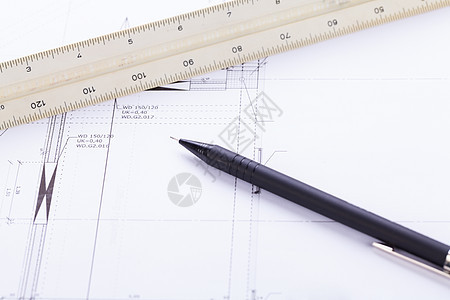 建筑设计蓝图图设备     工作场所草图技术建筑学打印文档商业测量文书几何学项目图片