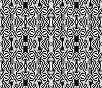 无缝裁缝花类模式灰阶插图设计元素光栅化黑与白图片