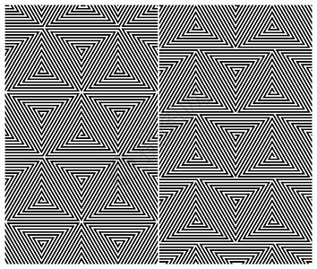 无缝无缝三角三角形元素模式灰阶光栅化设计黑与白插图条纹图片