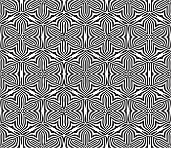 无缝裁缝花类模式插图黑与白元素灰阶设计图片