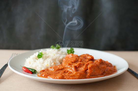 咖喱蒸汽晚餐食物辣椒香料胡椒盘子午餐美食面包图片