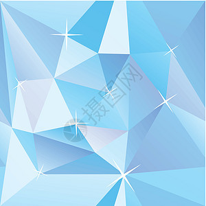 冰立方体蓝色抽象几何矢量背景图片