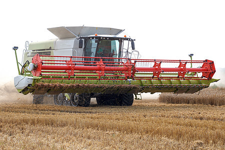 谷物收割器金子机械生产农场小麦畜牧业大麦场地种子麦田图片
