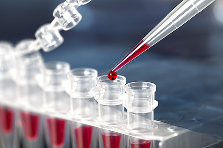 PCR 用于DNA放大的立方体公司红色液体实验室制药化学生物学化学品生物医疗图片