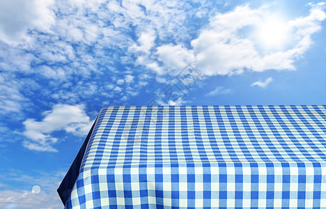 空表格太阳乐趣家庭元素蓝色野餐晴天白色设计木头图片