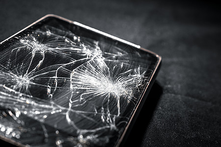 断开屏幕的智能手机技术失败商业事故玻璃电脑黑色裂缝碰撞事故现场图片