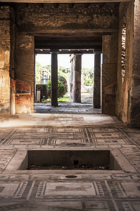 庞贝观光石头柱子废墟帝国旅行历史考古学灾难建筑图片