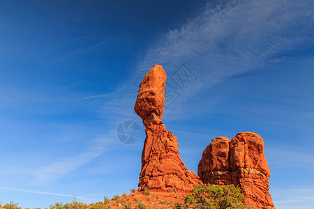 平衡摇滚时间阳光荒野岩石国际风景巅峰沙漠目的地砂岩图片