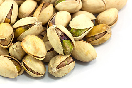 Pistachio 坚果健康饮食食材美食干粮开心果素食白色摄影食物宏观背景图片