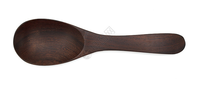 白色背景上的木勺木头用具面粉工具钢包勺子烹饪厨具失败者食物图片