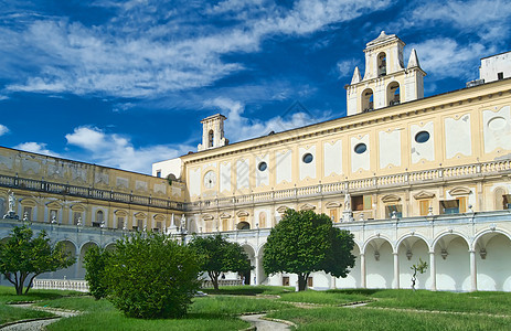 意大利那不勒斯古老修道院背景图片