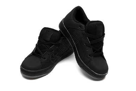 现代鞋运动鞋橡皮运动白色皮革鞋类工作服黑色灰色培训师图片