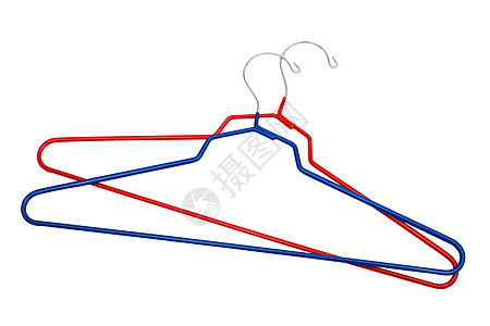 蓝色和红色衣架图片